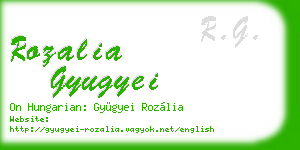 rozalia gyugyei business card